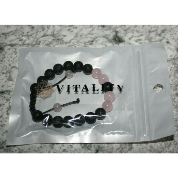 3/$15 VITALITY LAVA ROCK BRACELET FOR ESSENTIAL OILS PINK STONES NEW - Picture 1 of 2